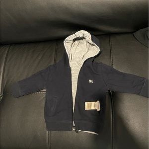 Baby Burberry reversible hoodie in size 12 months.